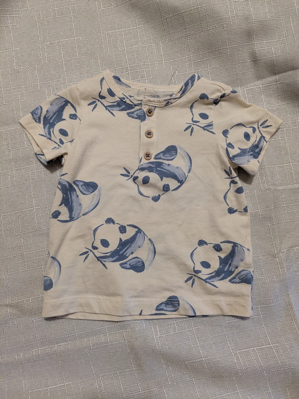 Carter's Baby Boys' Blue Panda Short-Sleeve Tops (2-Pack)